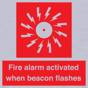Fire alarm activated when beacon flashes